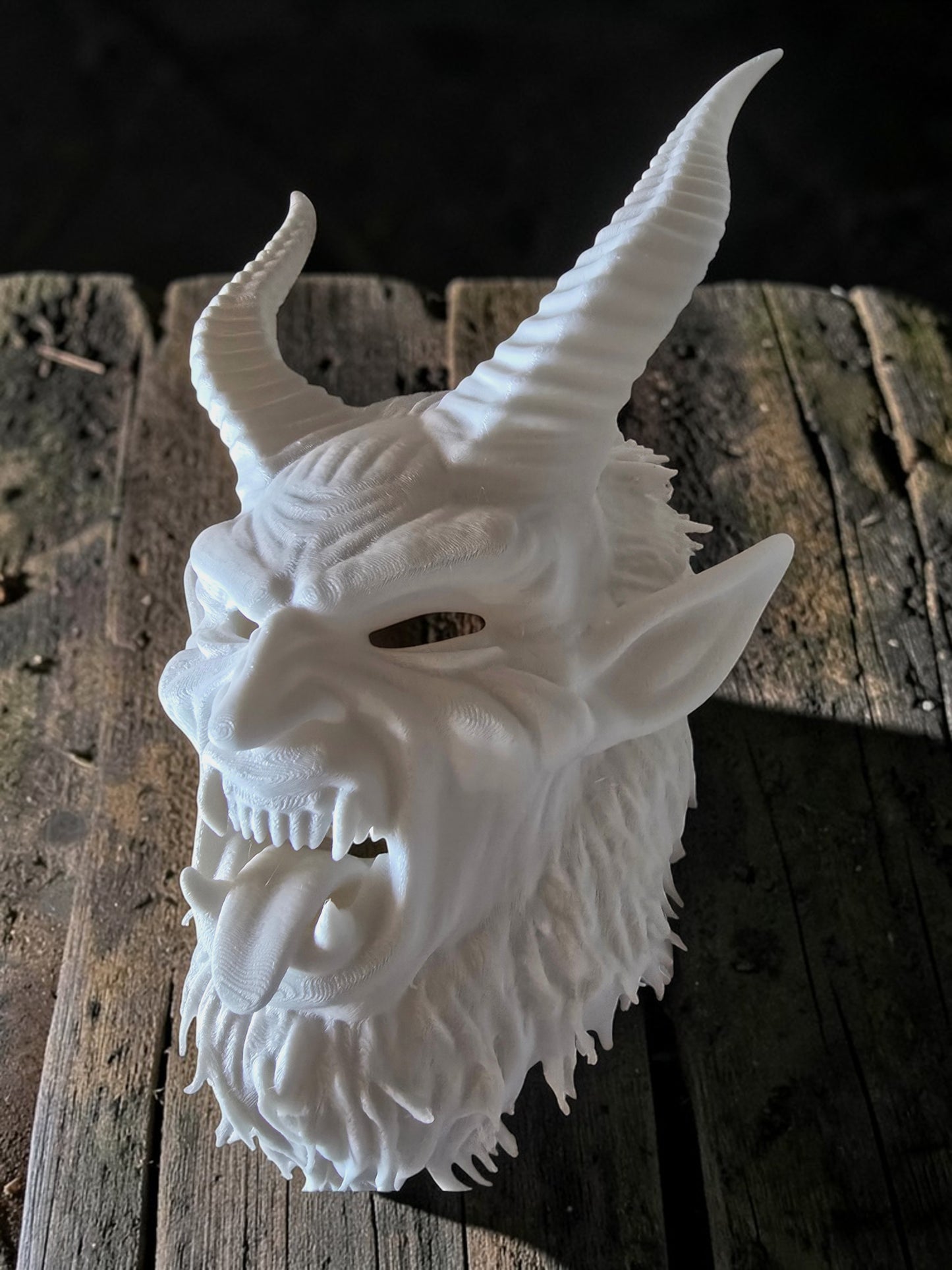 Krampus Wall Mask Sculpture 3
