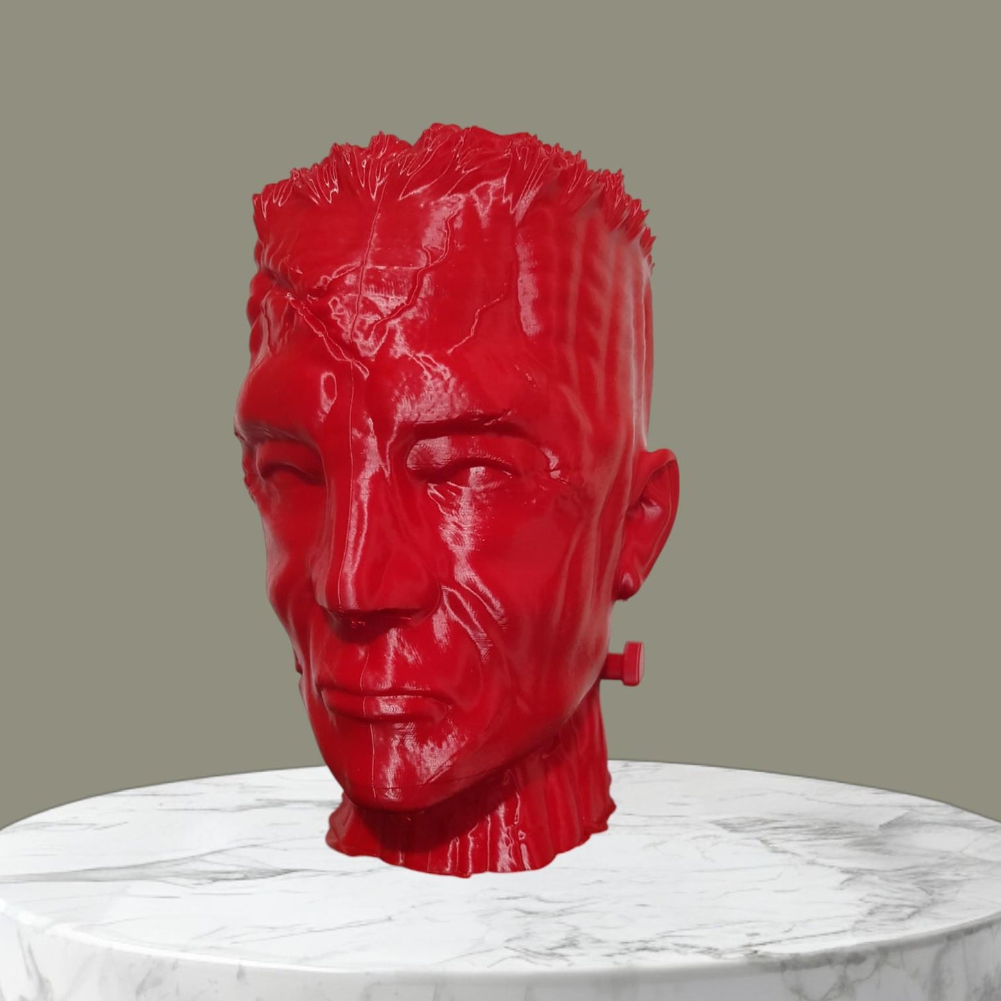 Frankenstein Headphone Stand, Horror Headset Holder, Gamer Desk Decor, Spooky Room Accent, Office Organizer, Paintable Frankenstein Bust
