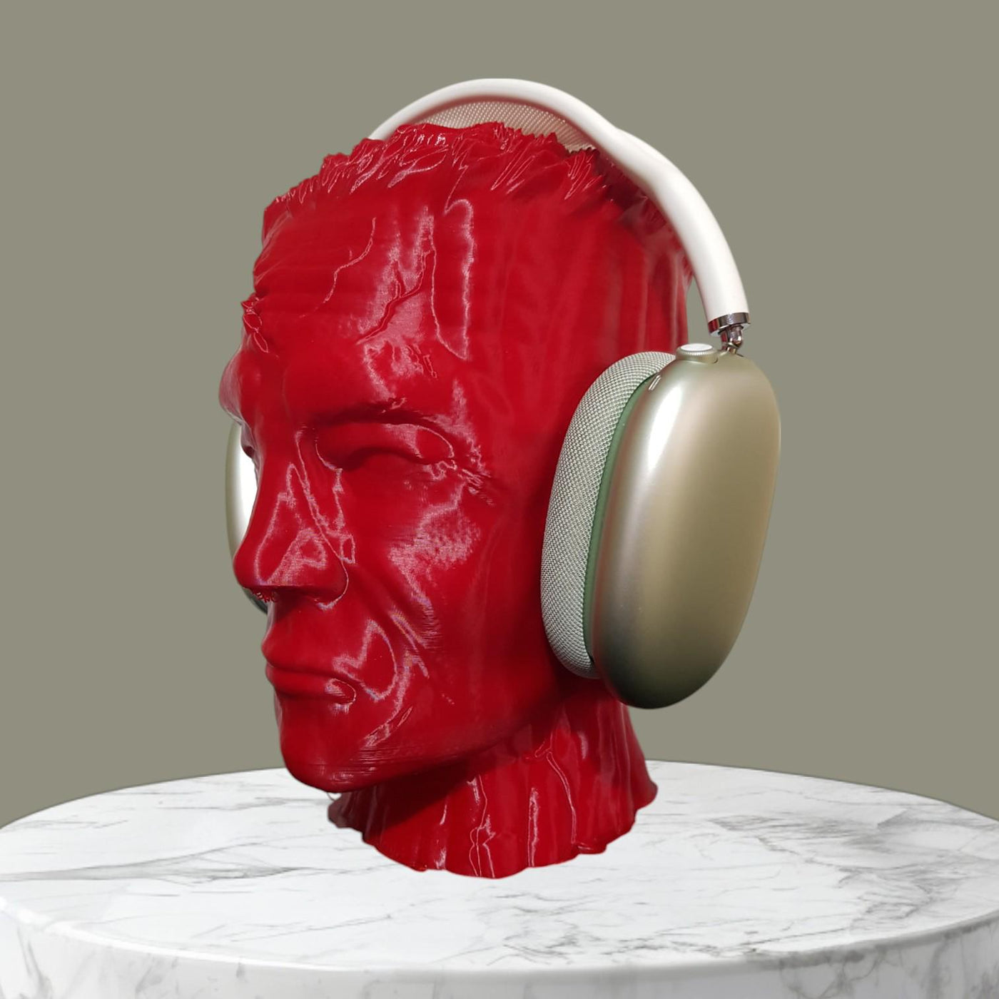 Frankenstein Headphone Stand, Horror Headset Holder, Gamer Desk Decor, Spooky Room Accent, Office Organizer, Paintable Frankenstein Bust