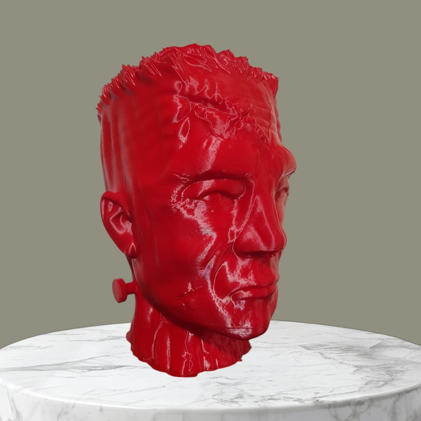 Frankenstein Headphone Stand, Horror Headset Holder, Gamer Desk Decor, Spooky Room Accent, Office Organizer, Paintable Frankenstein Bust