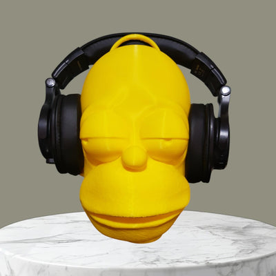 Homer Simpson Headphone Stand, Funny Gamer Desk Accessory, Geeky Headset Holder, Gift for Gamers, 3D Printed Desk Organizer