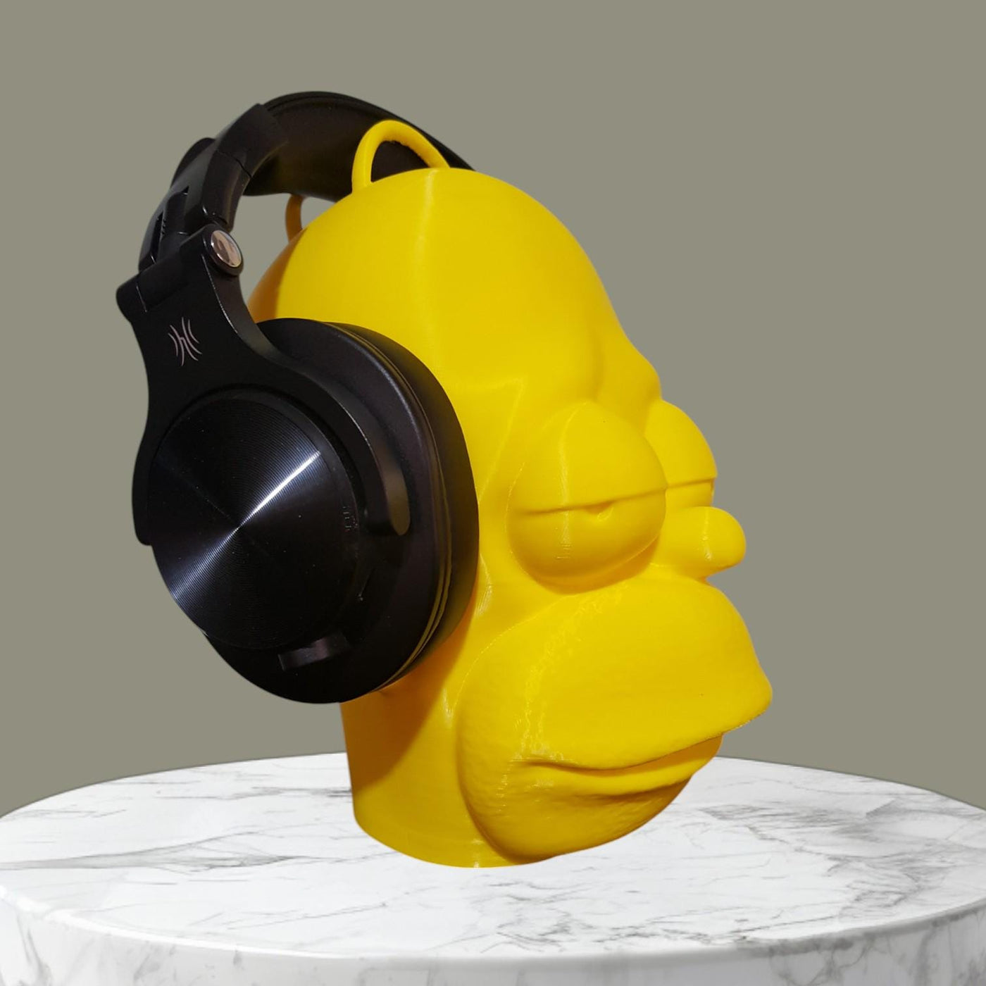 Homer Simpson Headphone Stand, Funny Gamer Desk Accessory, Geeky Headset Holder, Gift for Gamers, 3D Printed Desk Organizer
