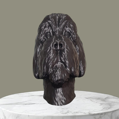 Dog Head Headphone Stand – Unique Sculpted Dog Head Display for Headphones