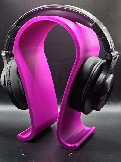 Minimalist 3D Printed Headphone Stand - Stylish Textured Finish, Modern Design, Compact & Durable for Gaming, Office, or Home Use