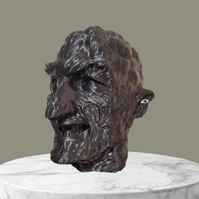 Freddy Krueger Headphone Stand, Horror Headset Holder, Gamer Gift, Spooky Room Decor, Office Desk Accessory, Paintable Collectible Bust