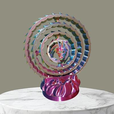 Gyroscope Dragon Toy – Articulated Dragon with Fire Effect Base, Decorative & Functional Gyroscope, Perfect for Display and Entertainment