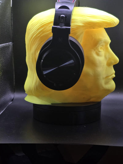 Donald Trump Headphone Stand, 3D Printed Headset Holder, Fun and Unique Desk Accessory, Gift for Gamers & Trump Fans, Organizer