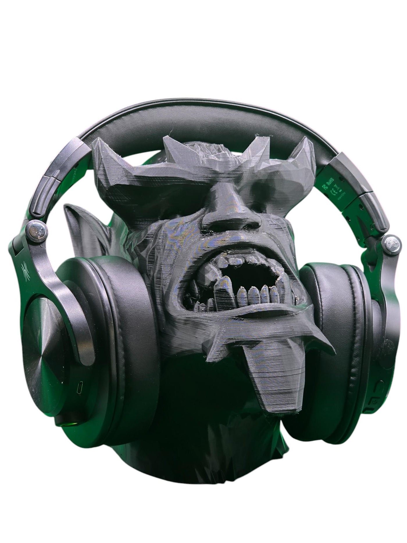 Monster Head Headphone Stand – Unique Headset Holder for Gamers, PC Setup Decor, Creepy Cool Desktop Accessory, Gamer Gift