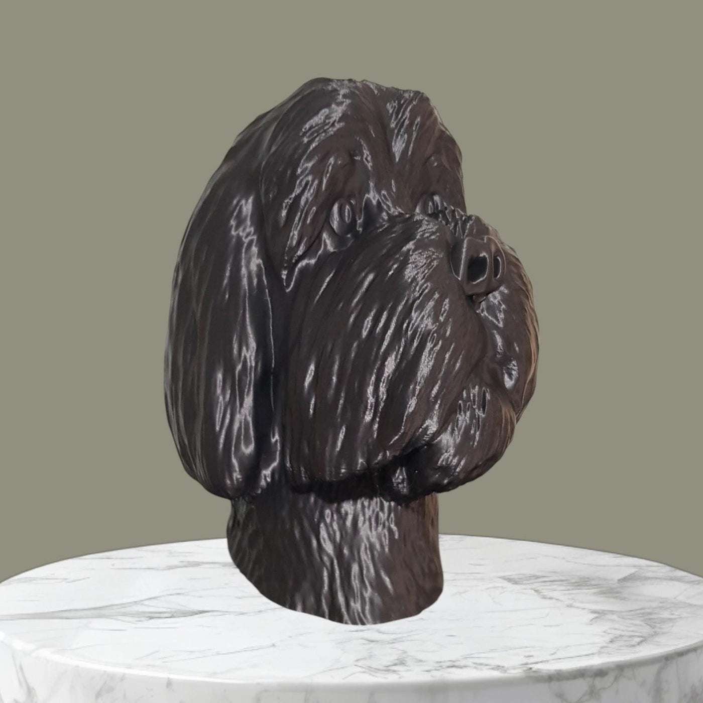 Dog Head Headphone Stand – Unique Sculpted Dog Head Display for Headphones