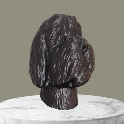 Dog Head Headphone Stand – Unique Sculpted Dog Head Display for Headphones