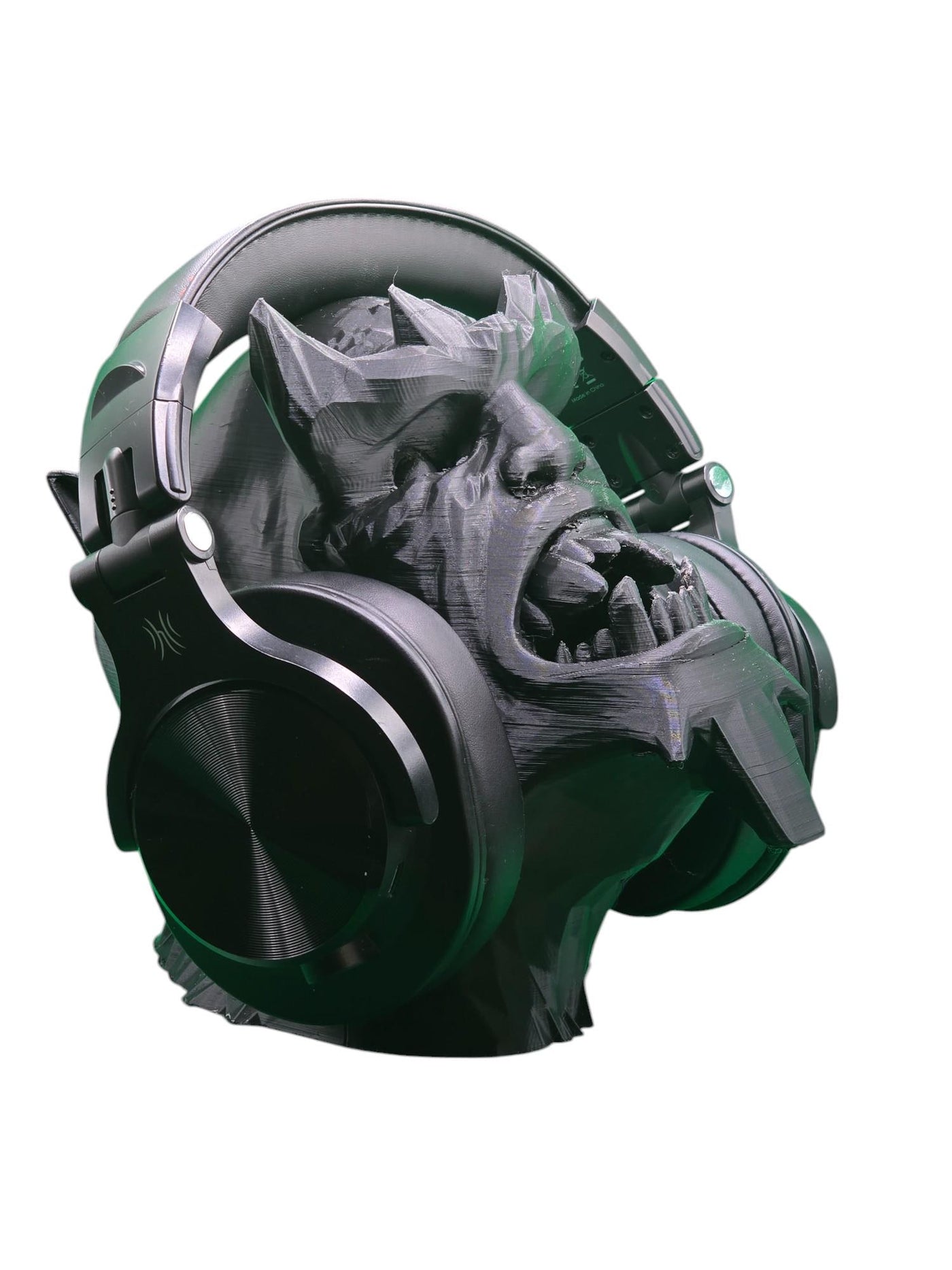 Monster Head Headphone Stand – Unique Headset Holder for Gamers, PC Setup Decor, Creepy Cool Desktop Accessory, Gamer Gift