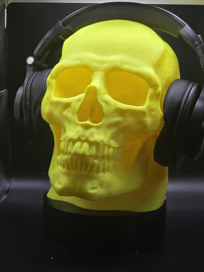 3D Printed Skull Headphone Stand - Unique Gothic Desk Accessory for Gamers, Music Lovers, and Spooky Decor Enthusiasts