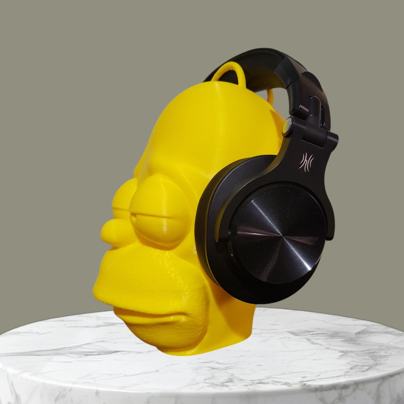 Homer Simpson Headphone Stand, Funny Gamer Desk Accessory, Geeky Headset Holder, Gift for Gamers, 3D Printed Desk Organizer