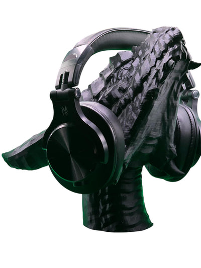 Dragon Head Headphone Stand – Epic Headset Holder for Gamers, PC Setup Decor, Fantasy Desktop Accessory, Perfect Gamer Gift