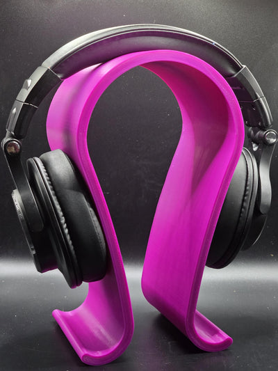 Minimalist 3D Printed Headphone Stand - Stylish Textured Finish, Modern Design, Compact & Durable for Gaming, Office, or Home Use